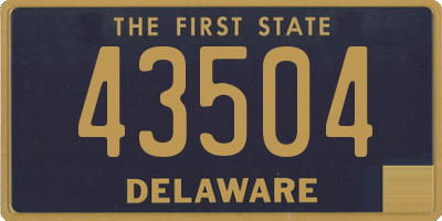 DE license plate 43504