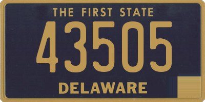 DE license plate 43505