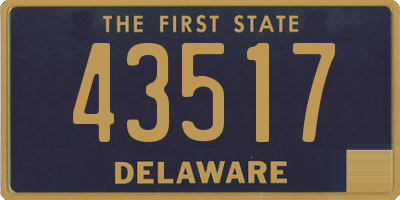 DE license plate 43517