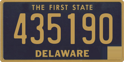 DE license plate 435190