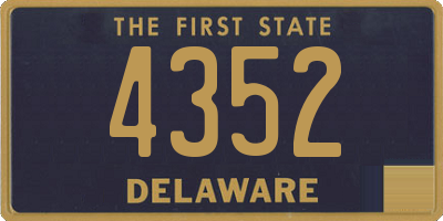 DE license plate 4352