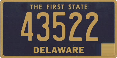 DE license plate 43522