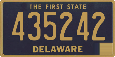 DE license plate 435242