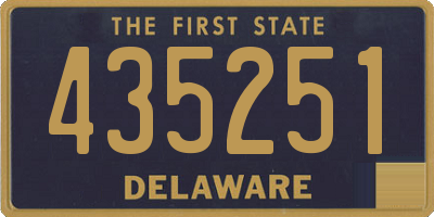 DE license plate 435251