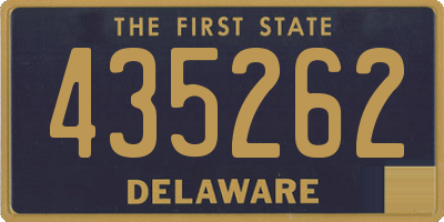 DE license plate 435262
