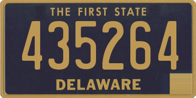 DE license plate 435264