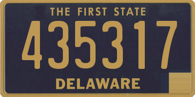 DE license plate 435317