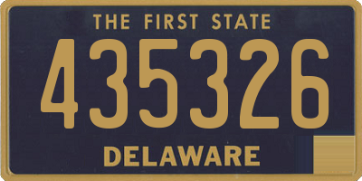 DE license plate 435326