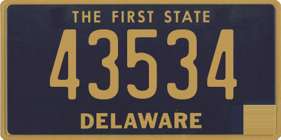 DE license plate 43534