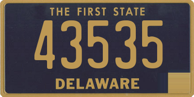 DE license plate 43535