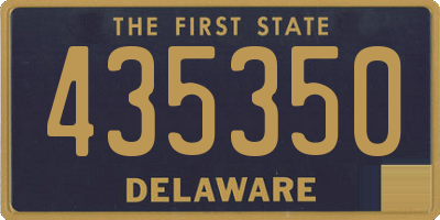 DE license plate 435350