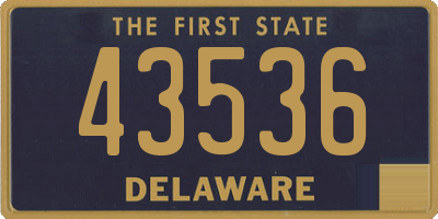 DE license plate 43536