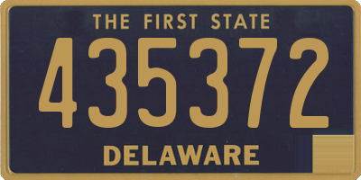 DE license plate 435372