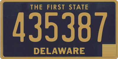 DE license plate 435387