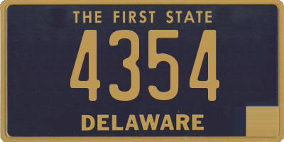 DE license plate 4354