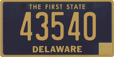 DE license plate 43540