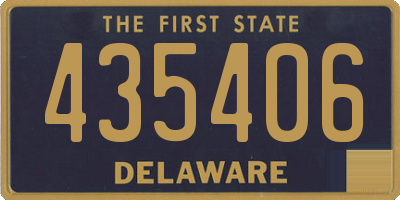 DE license plate 435406