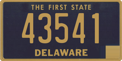 DE license plate 43541