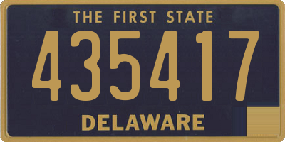 DE license plate 435417