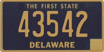 DE license plate 43542