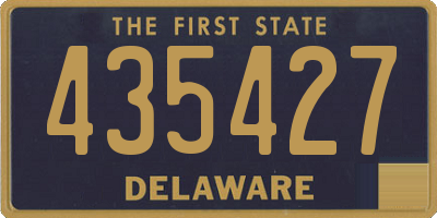 DE license plate 435427