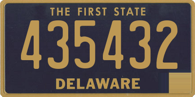 DE license plate 435432