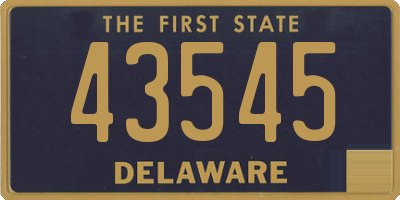 DE license plate 43545