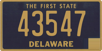 DE license plate 43547