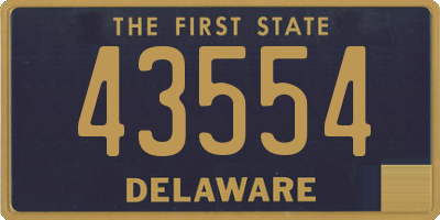 DE license plate 43554