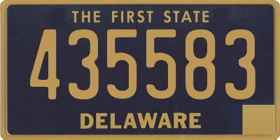 DE license plate 435583