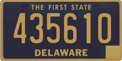 DE license plate 435610