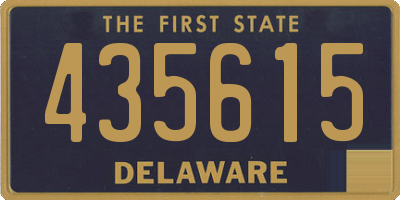 DE license plate 435615