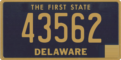 DE license plate 43562