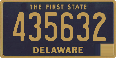 DE license plate 435632