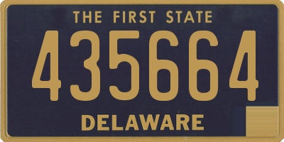 DE license plate 435664