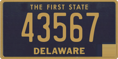 DE license plate 43567