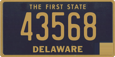 DE license plate 43568