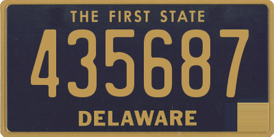 DE license plate 435687