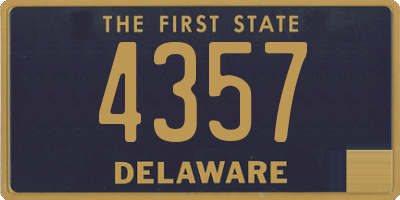 DE license plate 4357