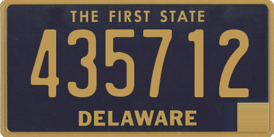 DE license plate 435712
