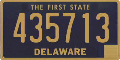 DE license plate 435713