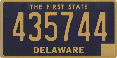 DE license plate 435744
