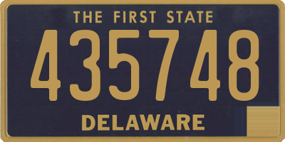 DE license plate 435748