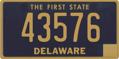 DE license plate 43576