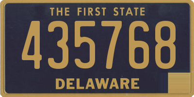 DE license plate 435768