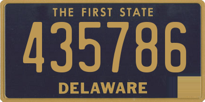 DE license plate 435786