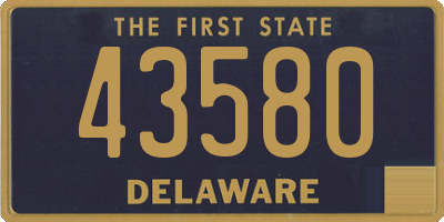 DE license plate 43580
