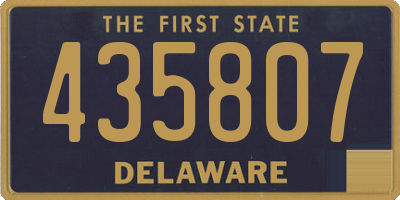DE license plate 435807