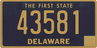 DE license plate 43581