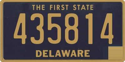 DE license plate 435814